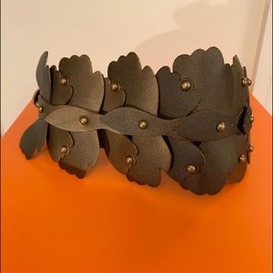 DVF Studded Leather Waist Belt - Bronze